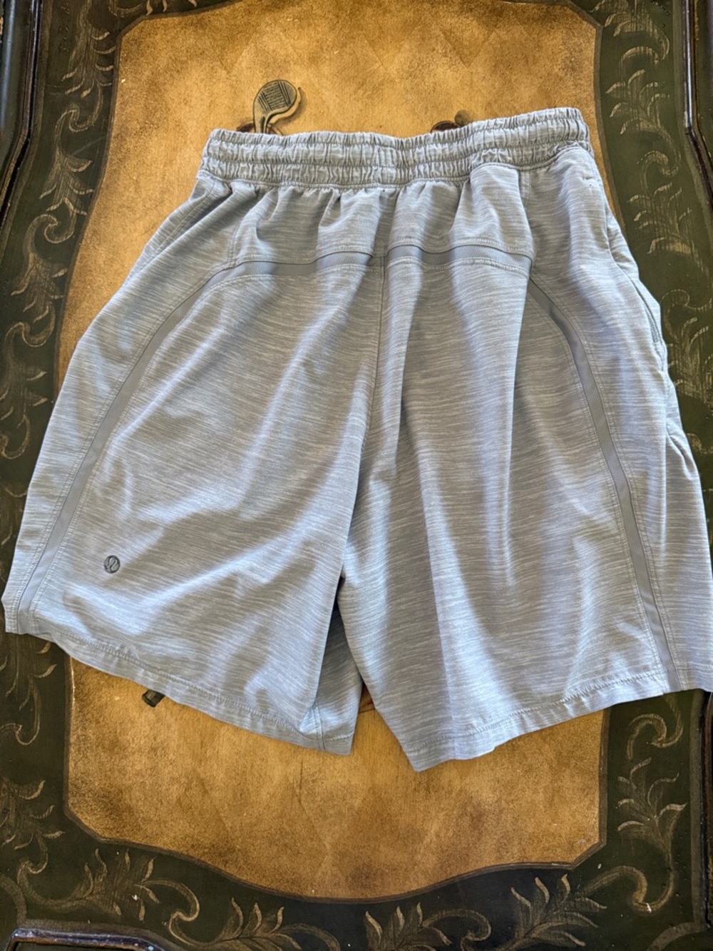 lululemon athletica Men's Heathered Light Blue Athletic Shorts